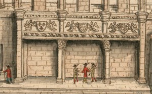 Louis, Boudan, Veüe de la grande salle du palais de Poictiers bastie par Jean duc de Berry (Paris, BnF, Est., coll. Gaignières (source Gallica).