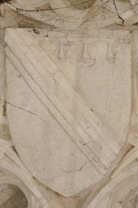 Clef de voûte armoriée. Dissay. église Saint-Pierre-et-Saint-Paul.
