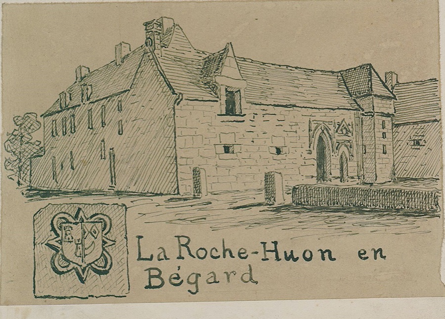 La Roche-Huon, relevé de Frotier de la Messelière, AD 22, 1931